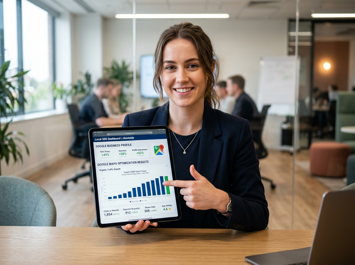 Cincinnati Digital Marketing Specialist presenting local ranking analysis